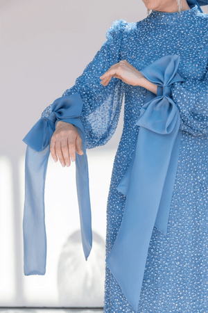 Alina Tesettür Abiye - FioraofDress - tesettur - abiye - 48 - Mavii - hijab - evening - dress