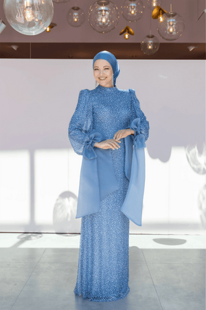 Alina Tesettür Abiye - FioraofDress - tesettur - abiye - 48 - Mavii - hijab - evening - dress
