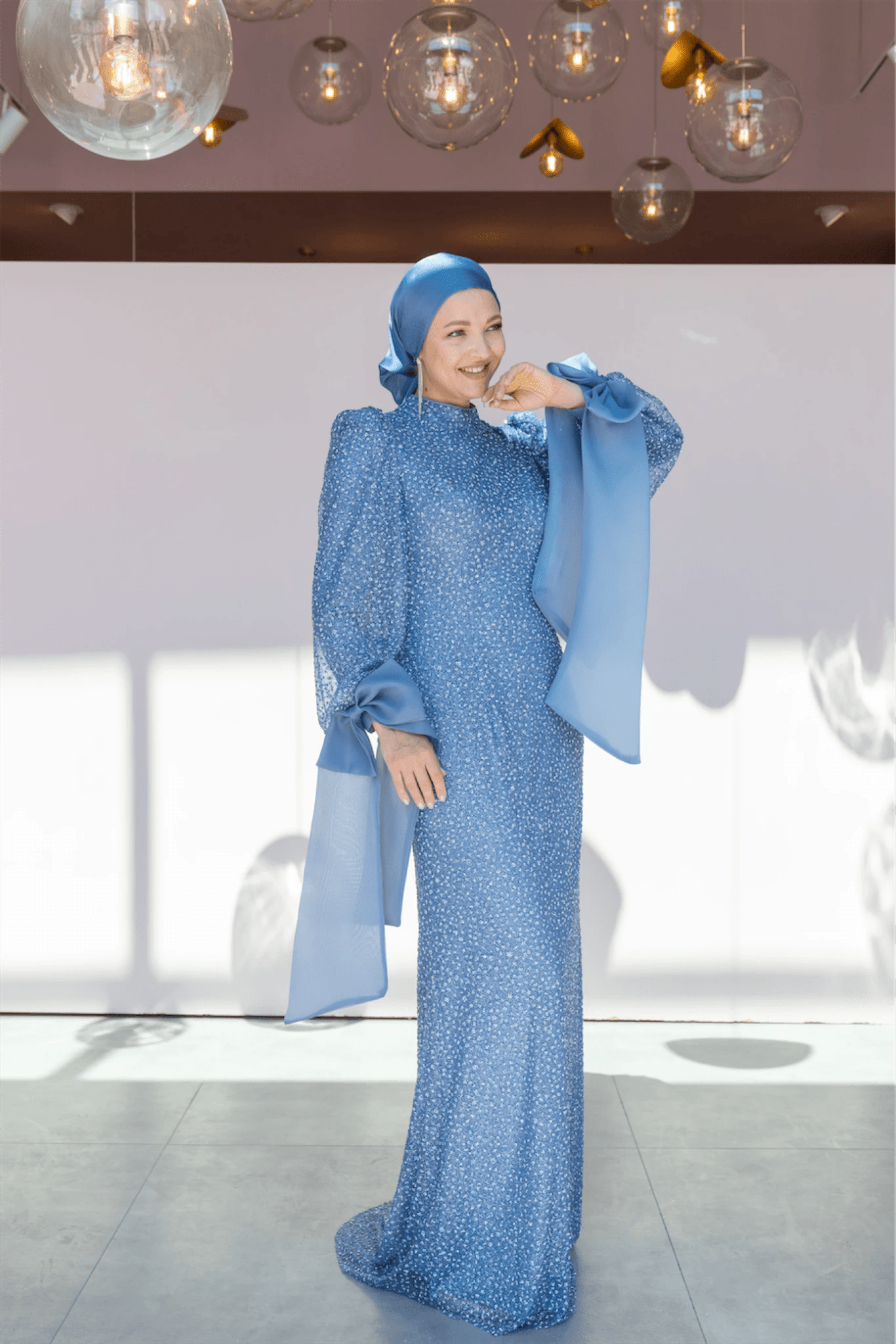 Alina Tesettür Abiye - FioraofDress - tesettur - abiye - 48 - Mavii - hijab - evening - dress
