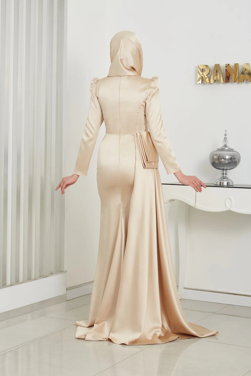 Alissa Tesettür Abiye - FioraofDress - tesettur - abiye - 44 - GOLD - hijab - evening - dress