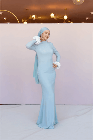 Allegra Tesettür Abiye - FioraofDress - tesettur - abiye - 44 - mint - hijab - evening - dress