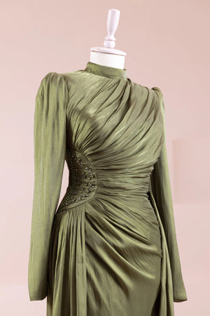 Amaris Tesettür Abiye - FioraofDress - tesettur - abiye - Çimen yeşili - 38 - hijab - evening - dress