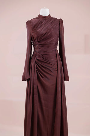 Amaris Tesettür Abiye - FioraofDress - tesettur - abiye - bery burgundy - 38 - hijab - evening - dress