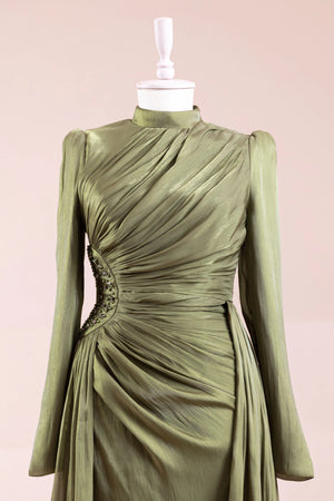 Amaris Tesettür Abiye - FioraofDress - tesettur - abiye - Çimen yeşili - 38 - hijab - evening - dress