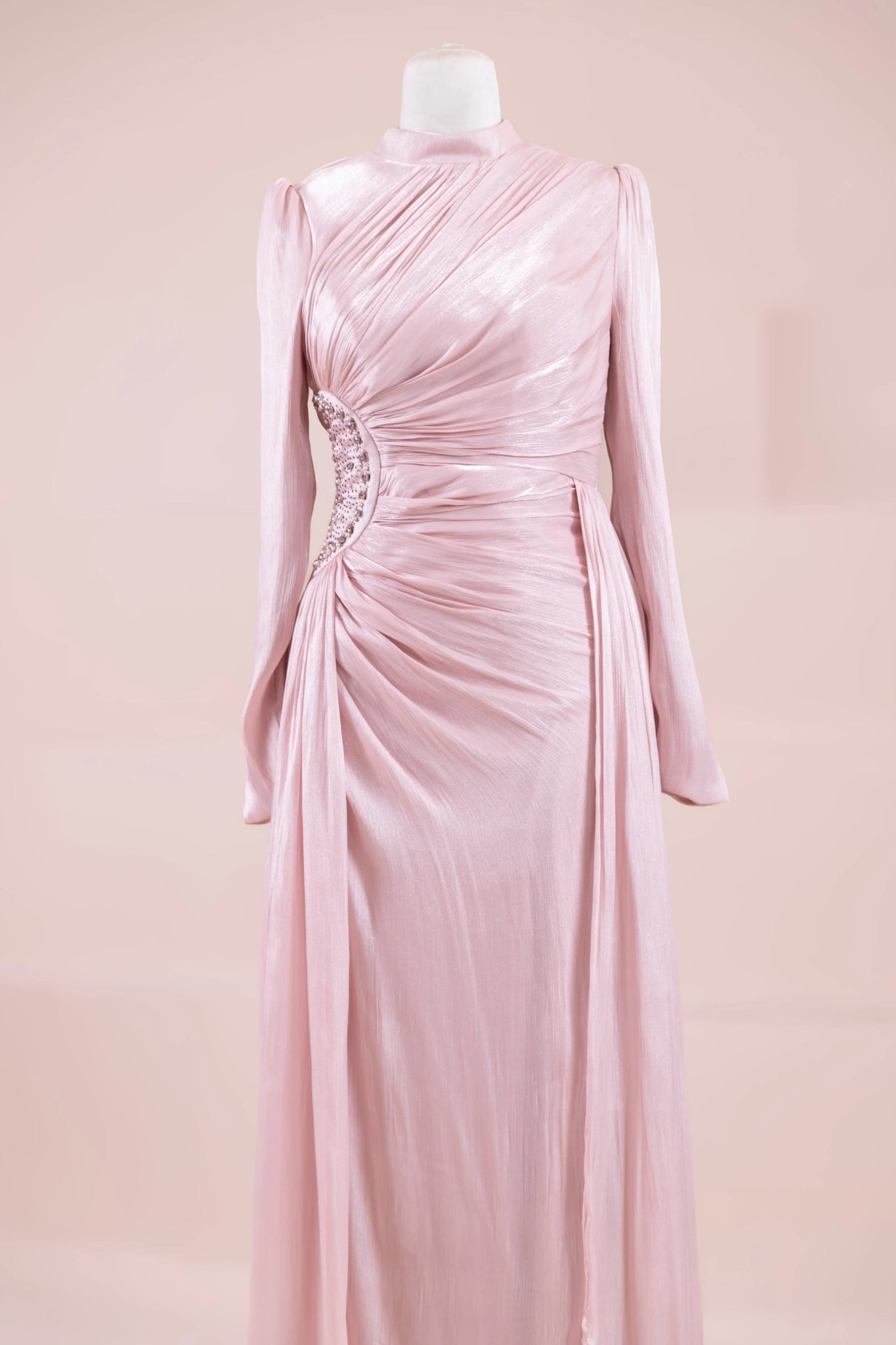 Amaris Tesettür Abiye - FioraofDress - tesettur - abiye - Pudra - 38 - hijab - evening - dress