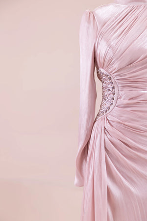 Amaris Tesettür Abiye - FioraofDress - tesettur - abiye - Pudra - 38 - hijab - evening - dress