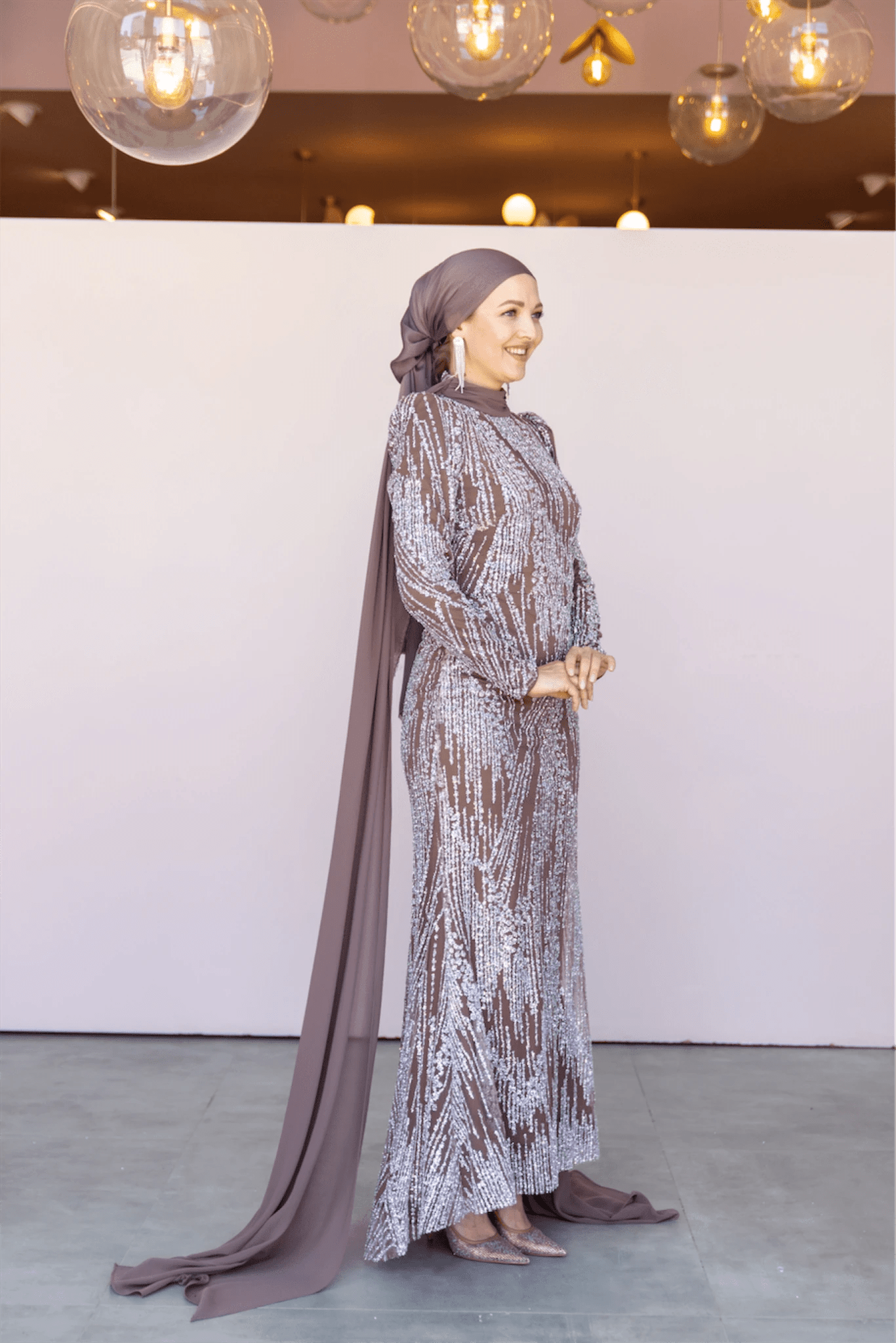 Ambra Tesettür Abiye - FioraofDress - tesettur - abiye - 44 - Kahve - hijab - evening - dress