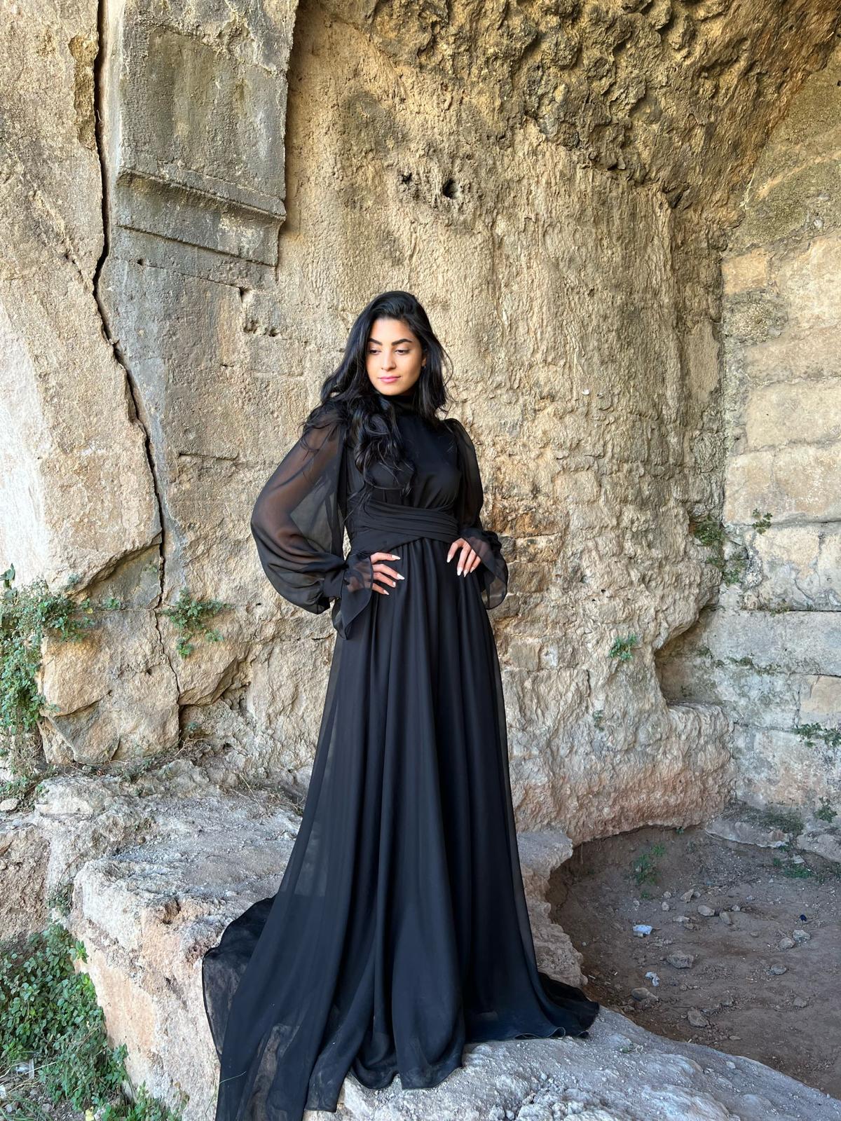 Aurora Tesettür Abiye - FioraofDress - tesettur - abiye - Siyahh - 36 - hijab - evening - dress