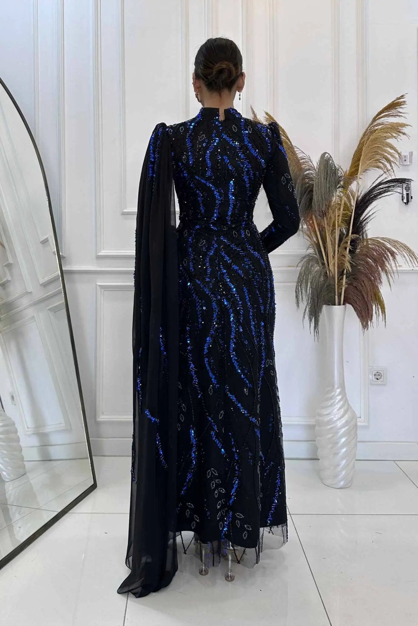 Aybike Tesettür Abiye - FioraofDress - tesettur - abiye - SAX - 38 - hijab - evening - dress