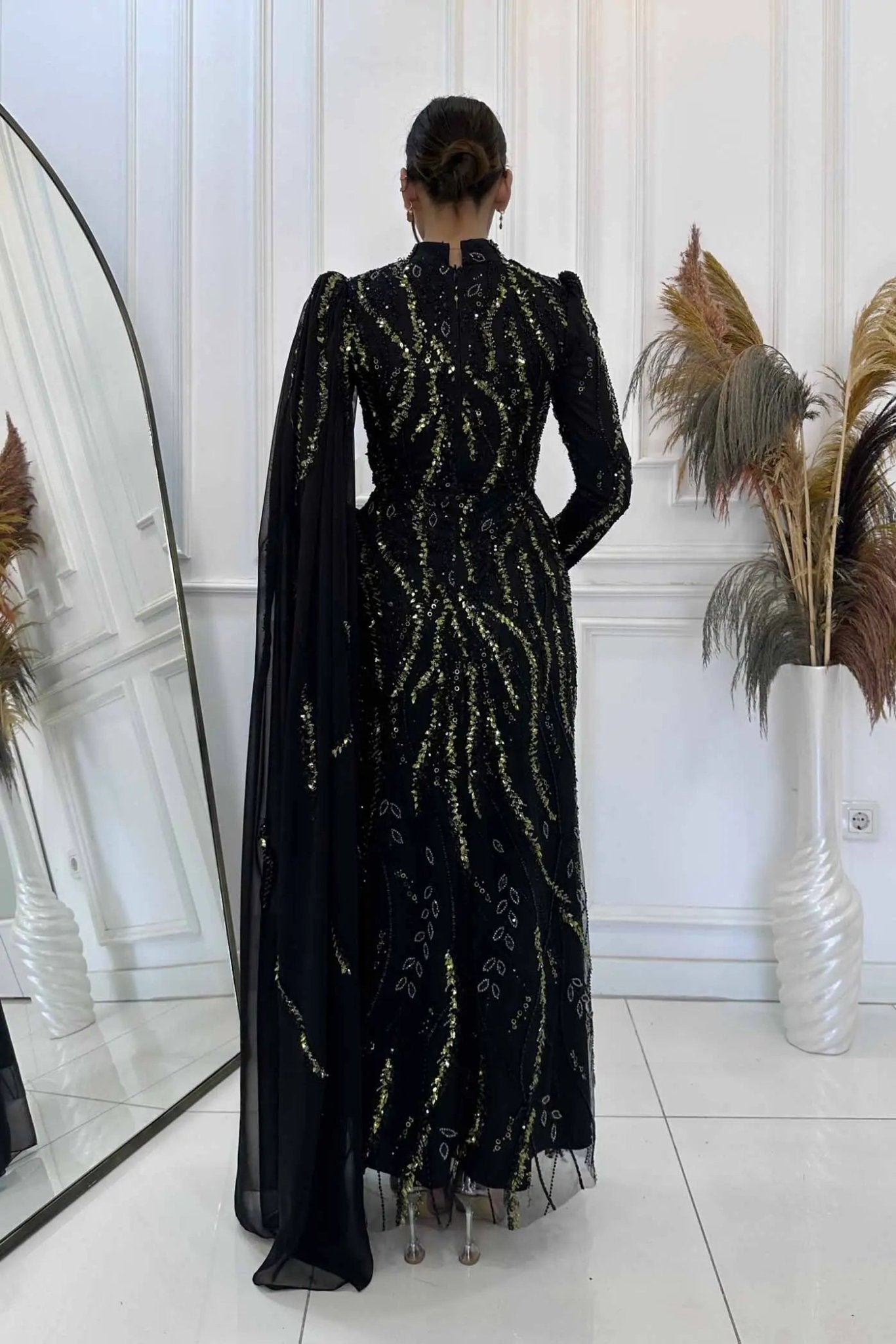 Aybike Tesettür Abiye - FioraofDress - tesettur - abiye - YEŞİL - 38 - hijab - evening - dress