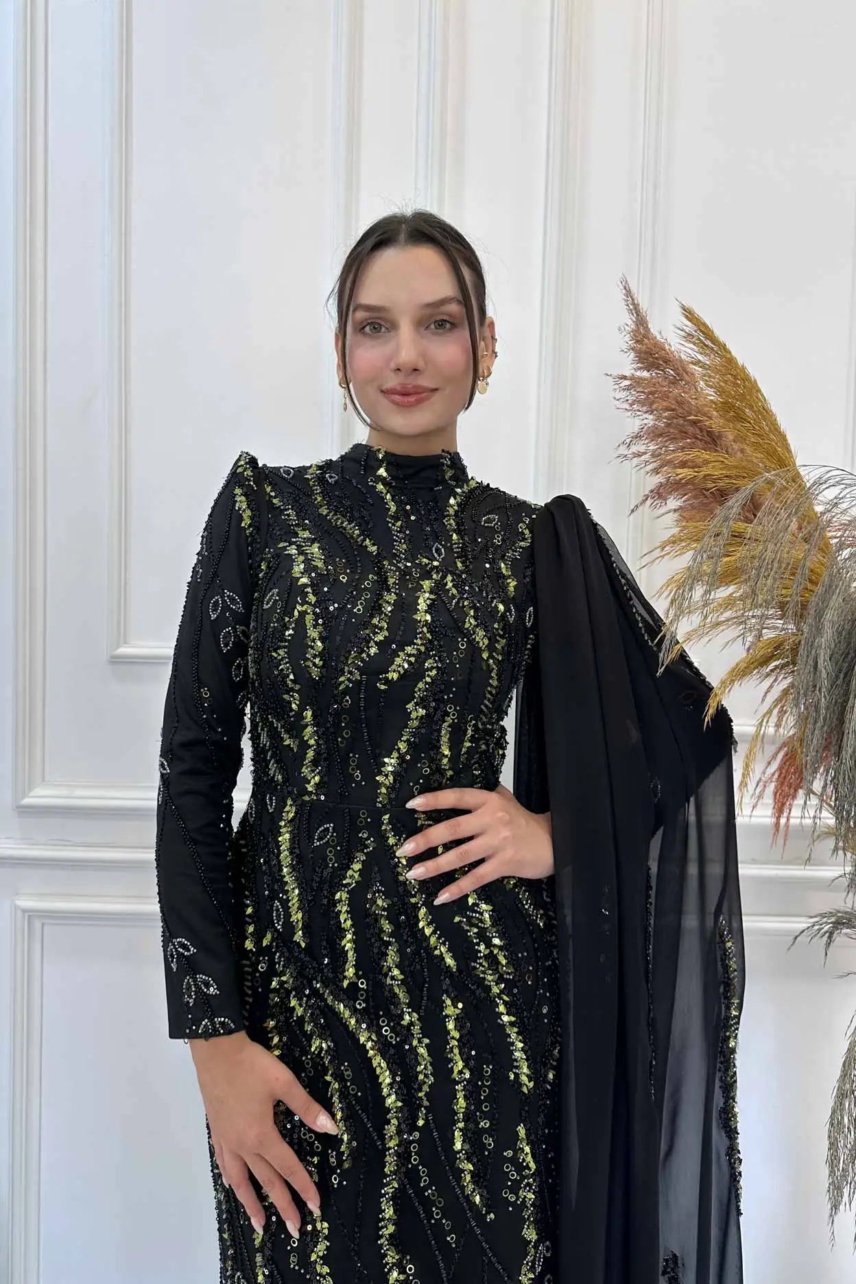 Aybike Tesettür Abiye - FioraofDress - tesettur - abiye - YEŞİL - 38 - hijab - evening - dress