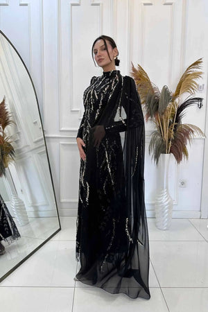 Aybike Tesettür Abiye - FioraofDress - tesettur - abiye - rose - 38 - hijab - evening - dress