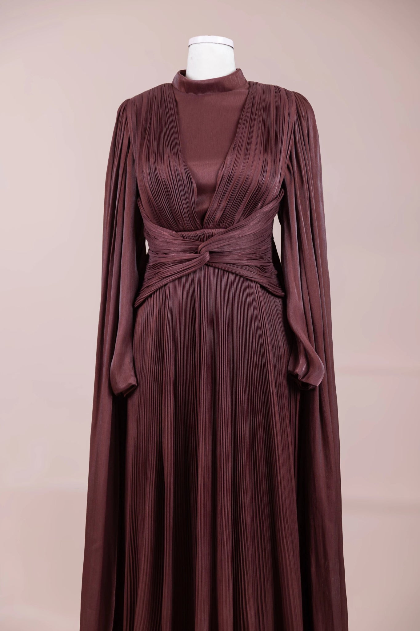 Ayrez Tesettür Abiye - FioraofDress - tesettur - abiye - bery burgundy - 38 - hijab - evening - dress