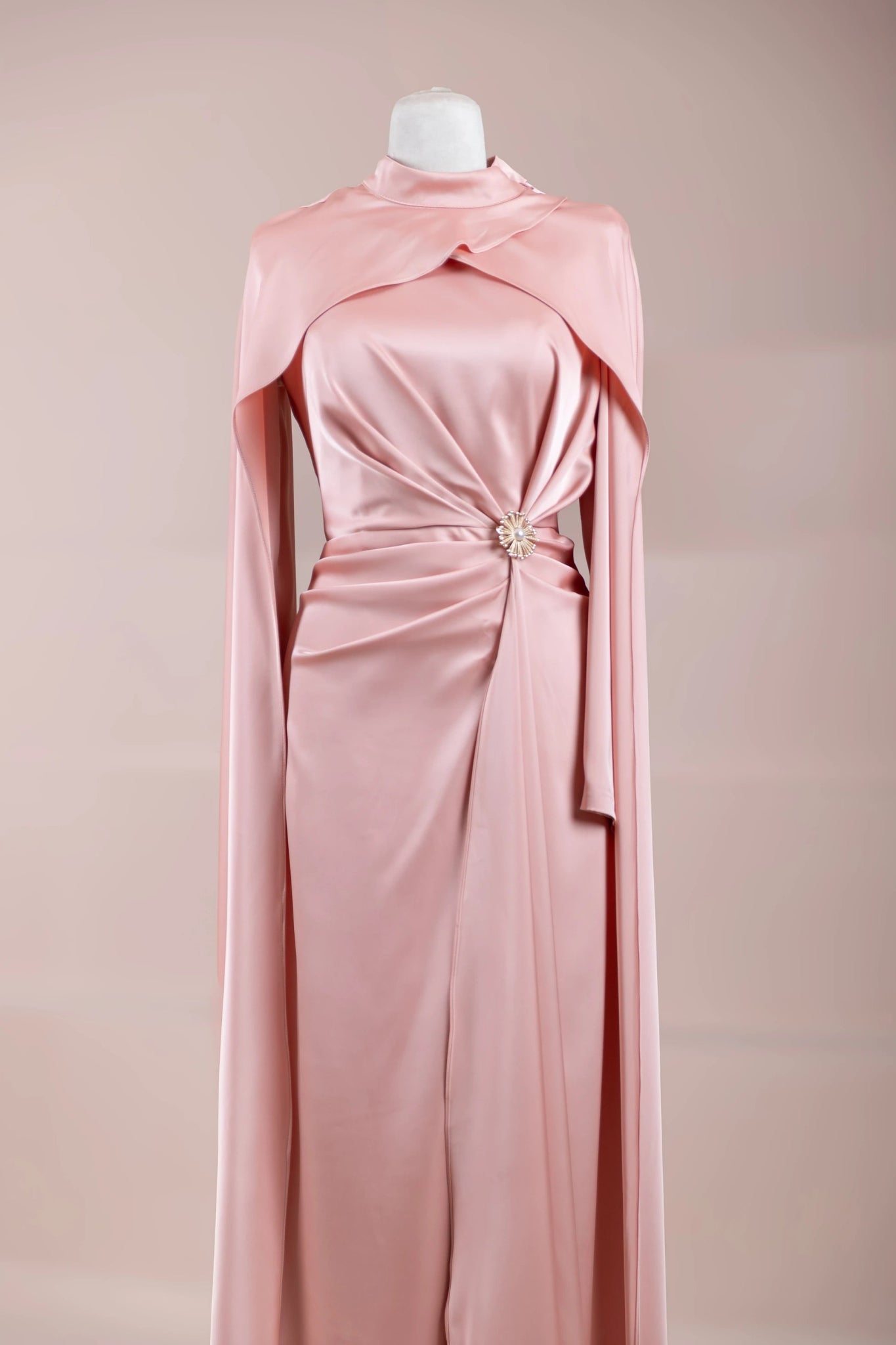 Ayza Tesettür Abiye - FioraofDress - tesettur - abiye - Pudra - 38 - hijab - evening - dress