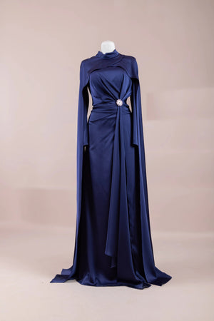 Ayza Tesettür Abiye - FioraofDress - tesettur - abiye - lacivert - 38 - hijab - evening - dress