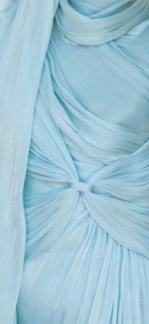 Bella İpek Dokuda Organze Şal Mint - FioraofDress - tesettur - abiye - hijab - evening - dress