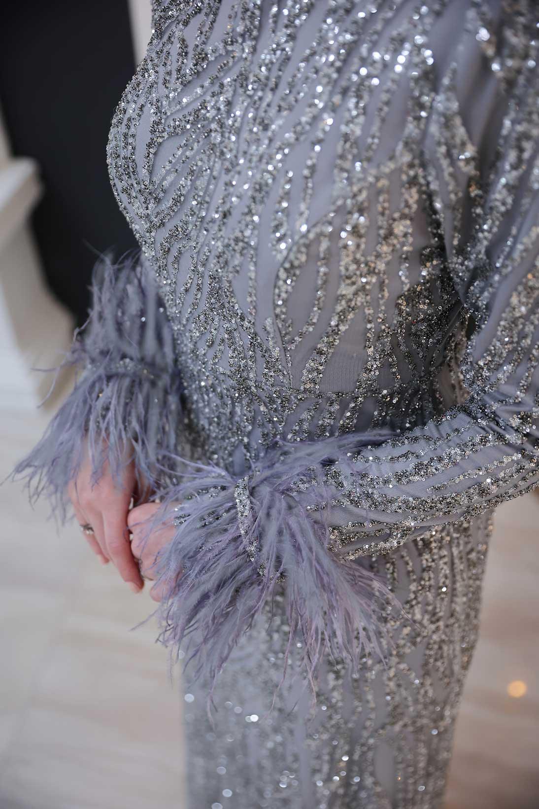 Beray Tesettür Abiye - FioraofDress - tesettur - abiye - 48 - gri - hijab - evening - dress