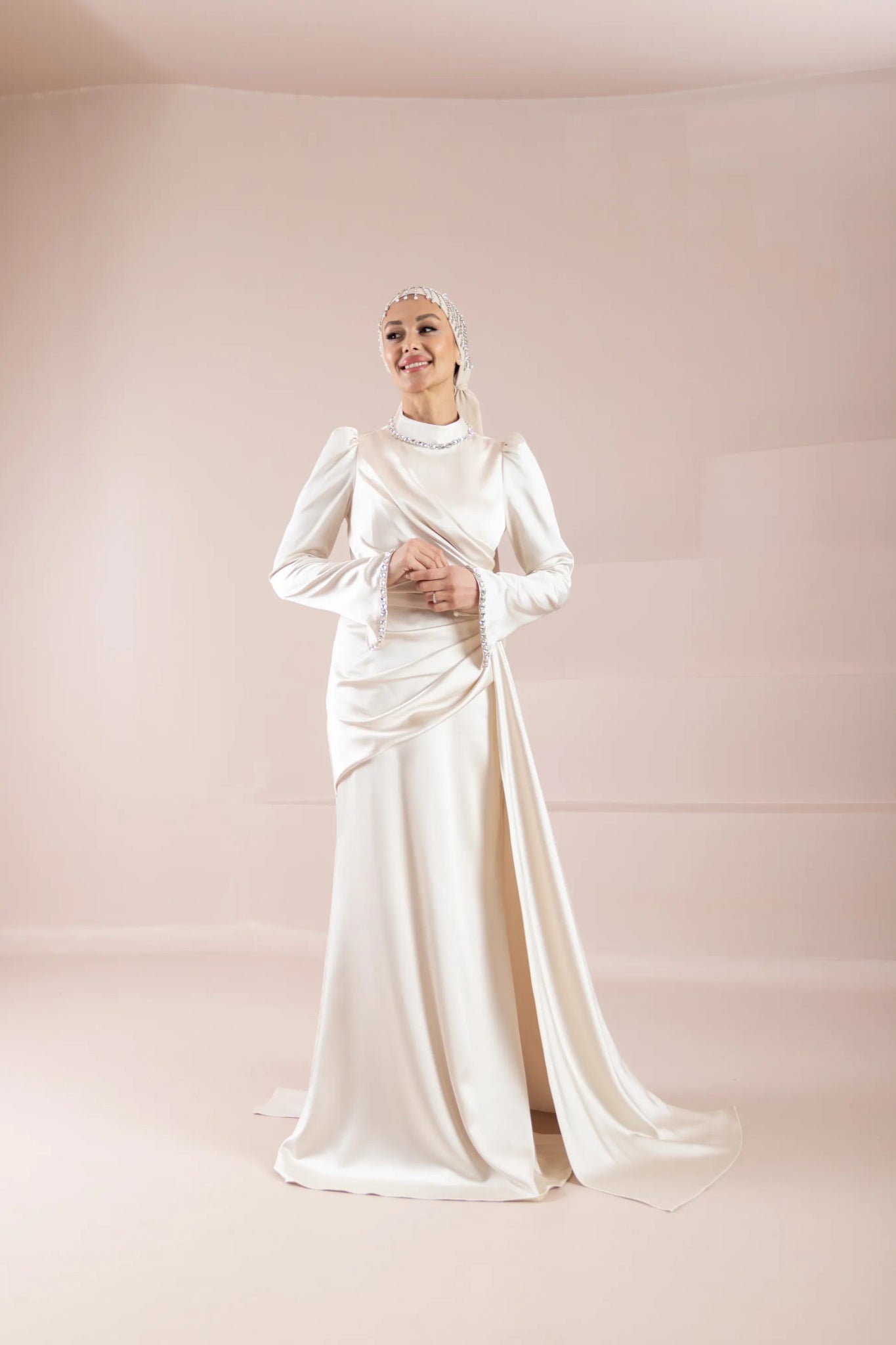 Beril Tesettür Abiye - FioraofDress - tesettur - abiye - bejj - 38 - hijab - evening - dress
