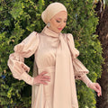 Birsu Tesettür Abiye - FioraofDress - tesettur - abiye - 44 - Pudra - hijab - evening - dress