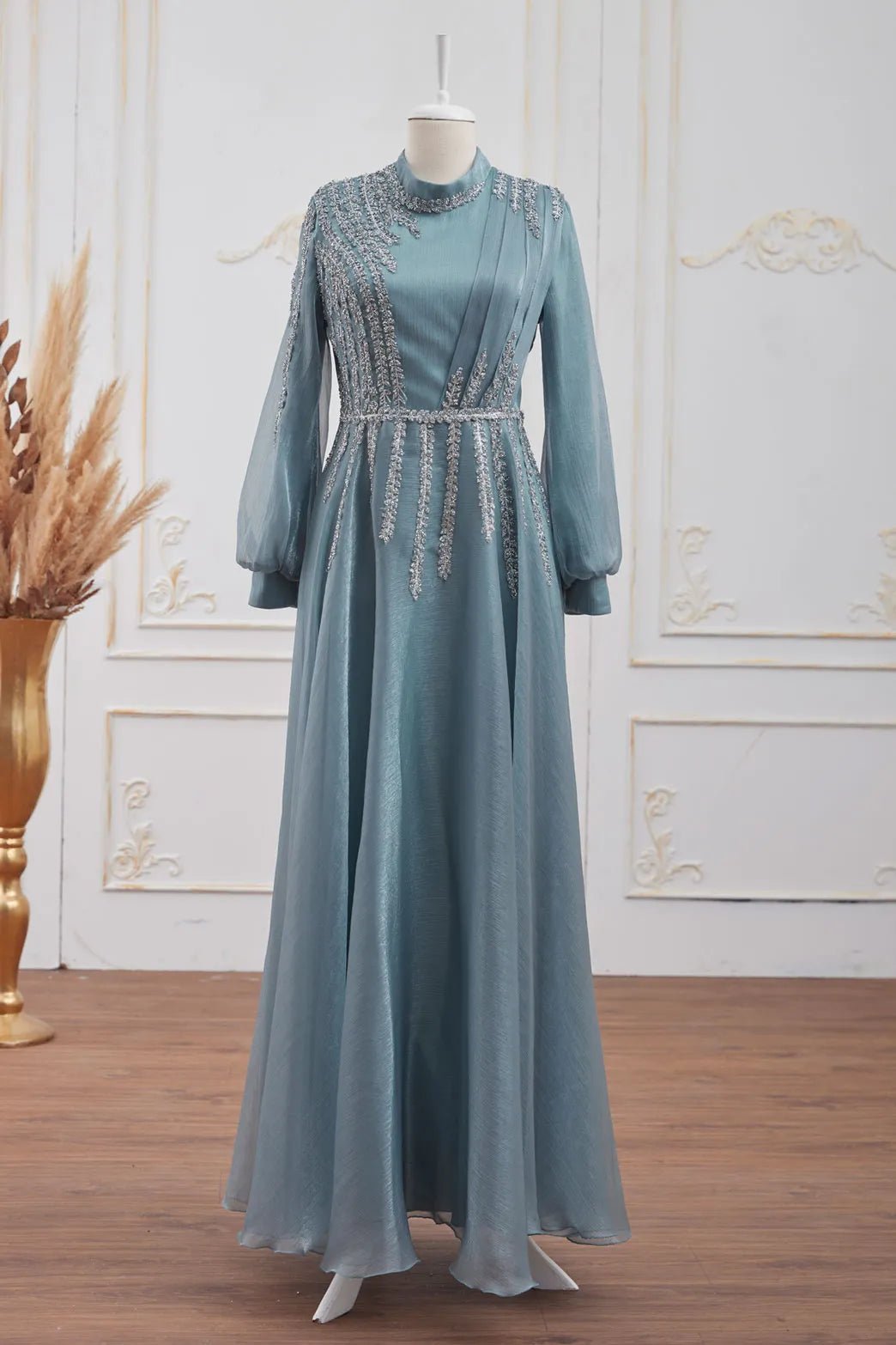 Çağla Tesettür Abiye - FioraofDress - tesettur - abiye - MAVİ - 38 - hijab - evening - dress