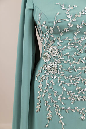 Celestia Tesettür Abiye - FioraofDress - tesettur - abiye - Çagla yeşili - 38 - hijab - evening - dress