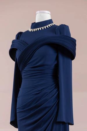 Charm Tesettür Abiye - FioraofDress - tesettur - abiye - lacivert - 36 - hijab - evening - dress