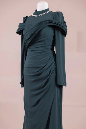 Charm Tesettür Abiye - FioraofDress - tesettur - abiye - zümrüt - 36 - hijab - evening - dress