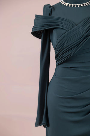 Charm Tesettür Abiye - FioraofDress - tesettur - abiye - zümrüt - 36 - hijab - evening - dress