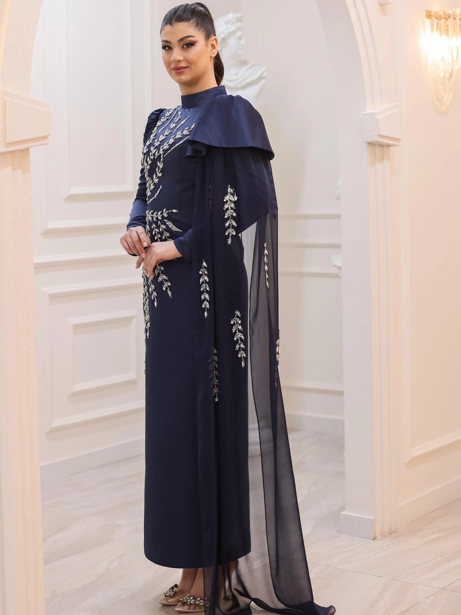 Cindy Tesettür Abiye - FioraofDress - tesettur - abiye - 48 - lacivert - hijab - evening - dress