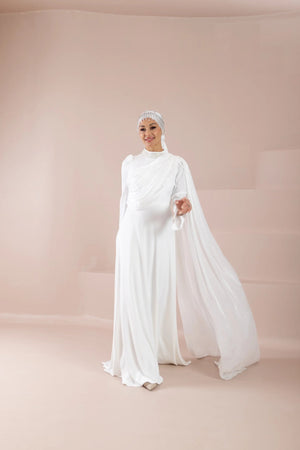 Daisy Tesettür Abiye - FioraofDress - tesettur - abiye - Beyaz - 36 - hijab - evening - dress