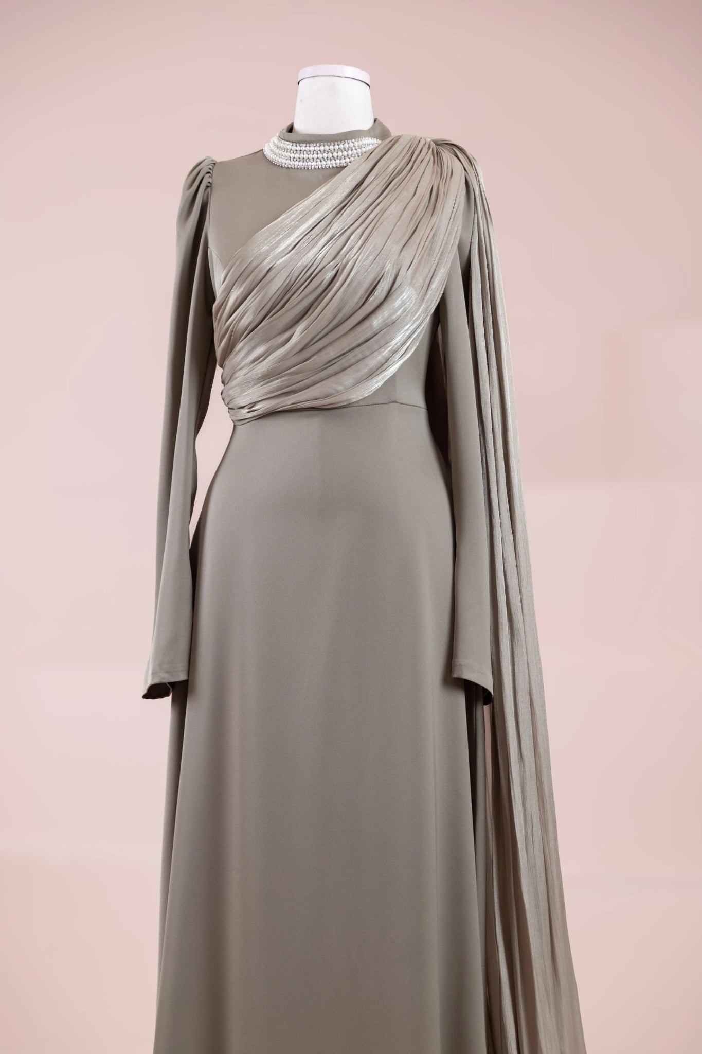 Daisy Tesettür Abiye - FioraofDress - tesettur - abiye - haki - 36 - hijab - evening - dress