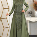 Damla Tesettür Abiye Haki - FioraofDress - tesettur - abiye - 48 - hijab - evening - dress