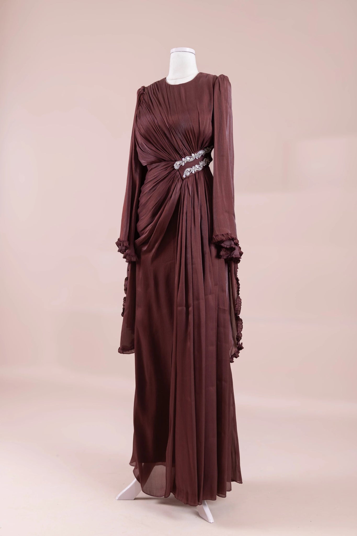 Dera Tesettür Abiye - FioraofDress - tesettur - abiye - bery burgundy - 38 - hijab - evening - dress