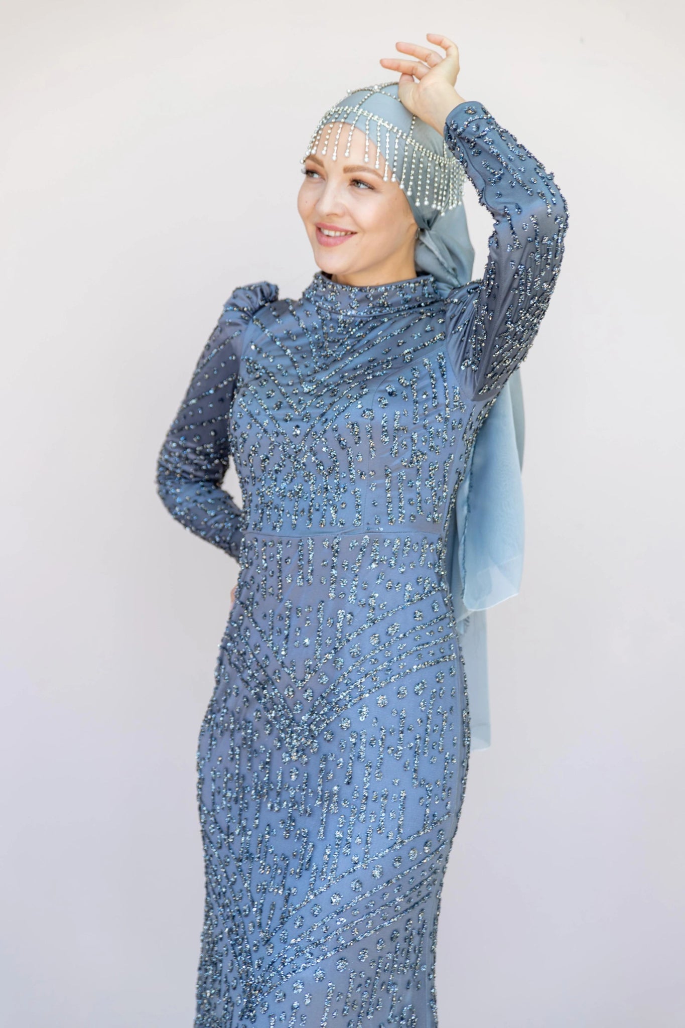 Diamont Tesettur Abiye - FioraofDress - tesettur - abiye - antrasitt - 36 - hijab - evening - dress