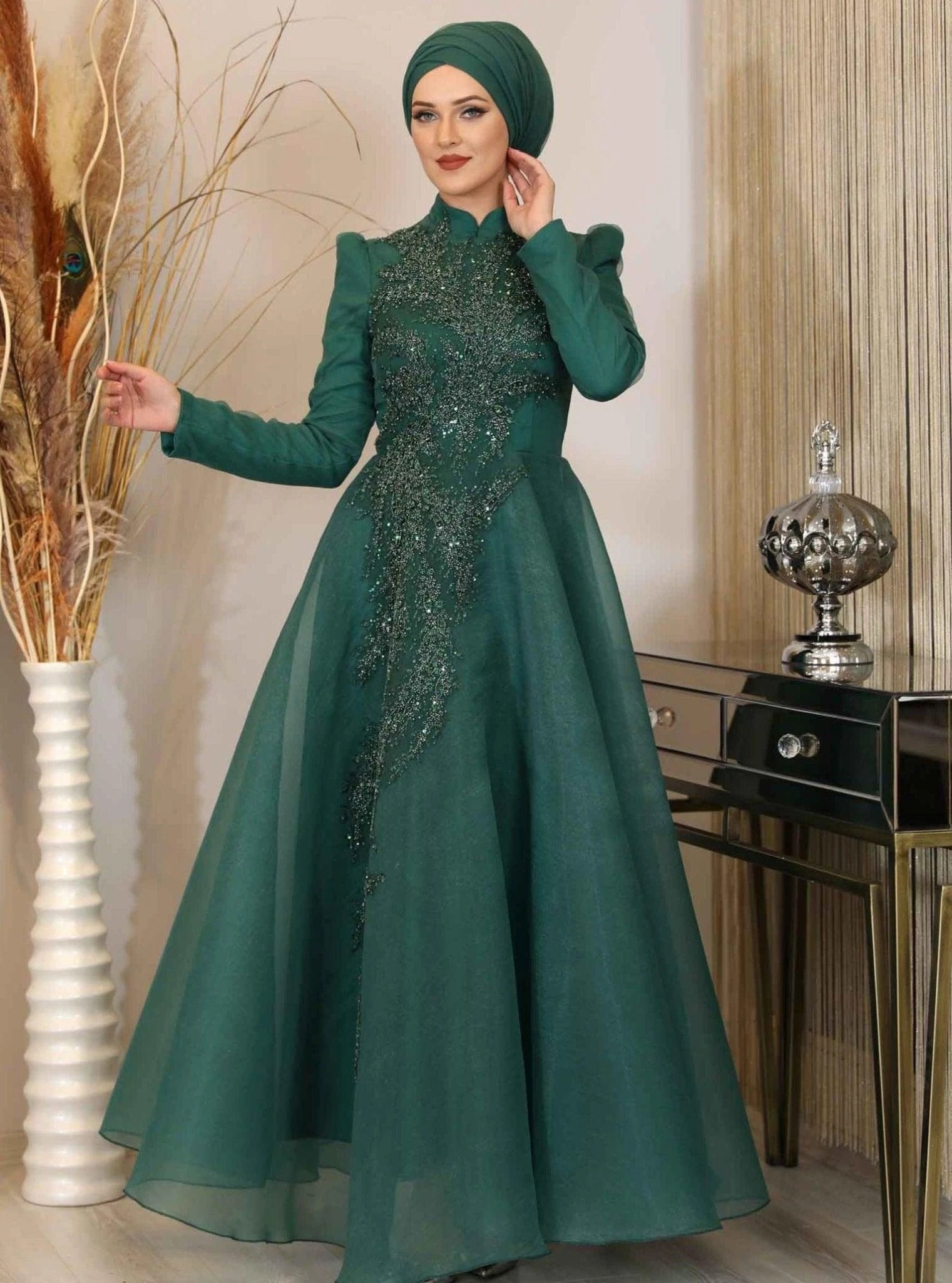 Efsun Tesettür Abiye - FioraofDress - tesettur - abiye - 54 - lacivert - hijab - evening - dress