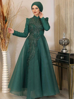 Efsun Tesettür Abiye - FioraofDress - tesettur - abiye - 54 - lacivert - hijab - evening - dress