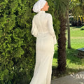 Ela Tesetür Abiye - FioraofDress - tesettur - abiye - 36 - Beyaz - hijab - evening - dress