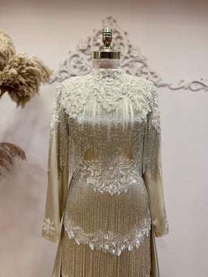 Elegance Tesettür Abiye Gold - FioraofDress - tesettur - abiye - 50 - GOLD - hijab - evening - dress