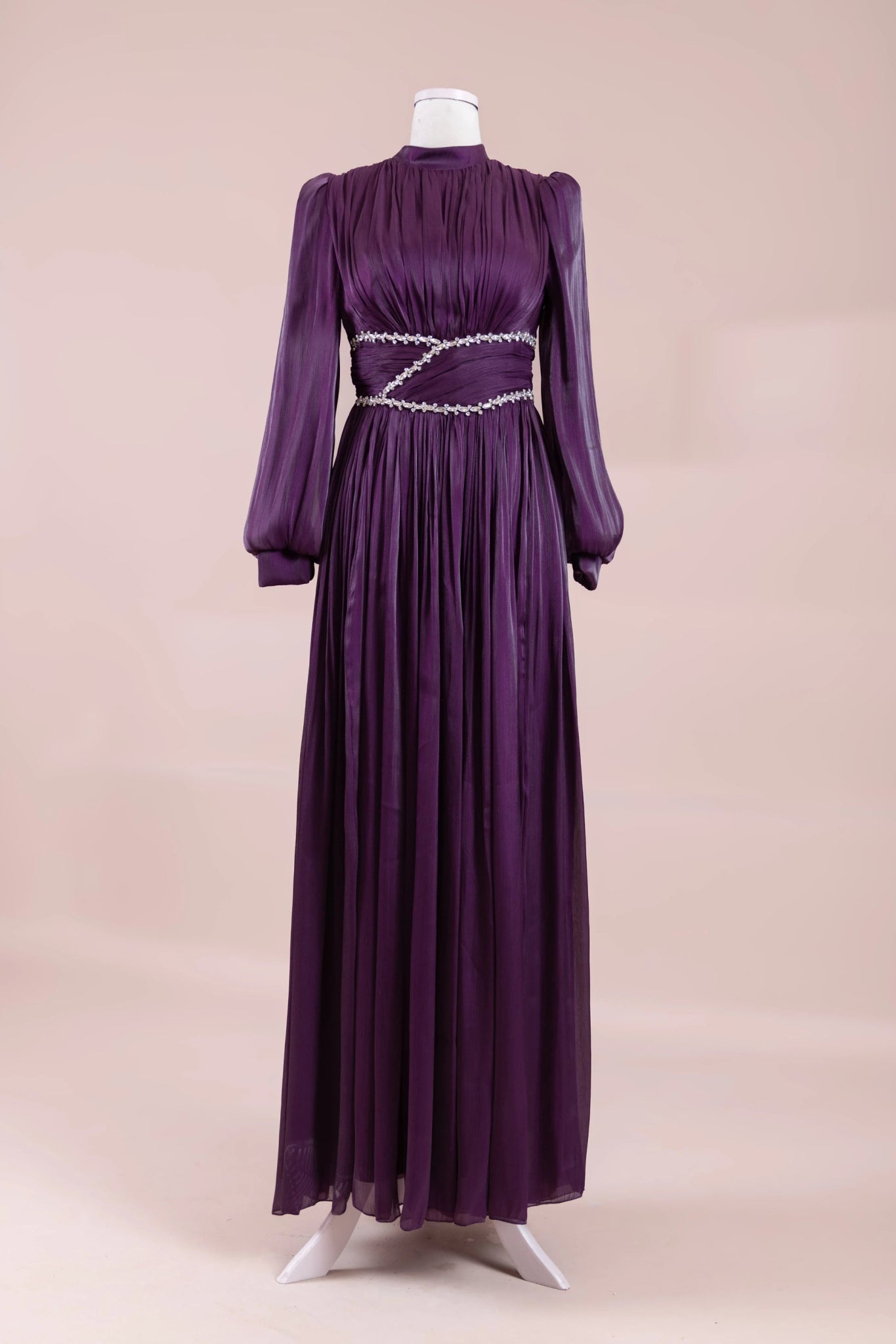 Elin Tesettür Abiye - FioraofDress - tesettur - abiye - Ametist Moru - 38 - hijab - evening - dress