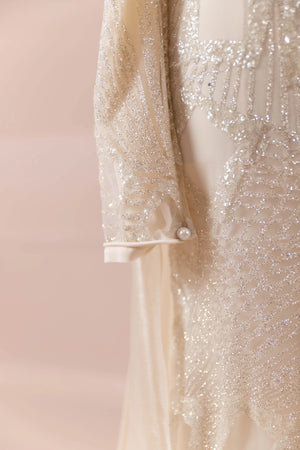 Eloura Tesettür Abiye - FioraofDress - tesettur - abiye - krem - 38 - hijab - evening - dress