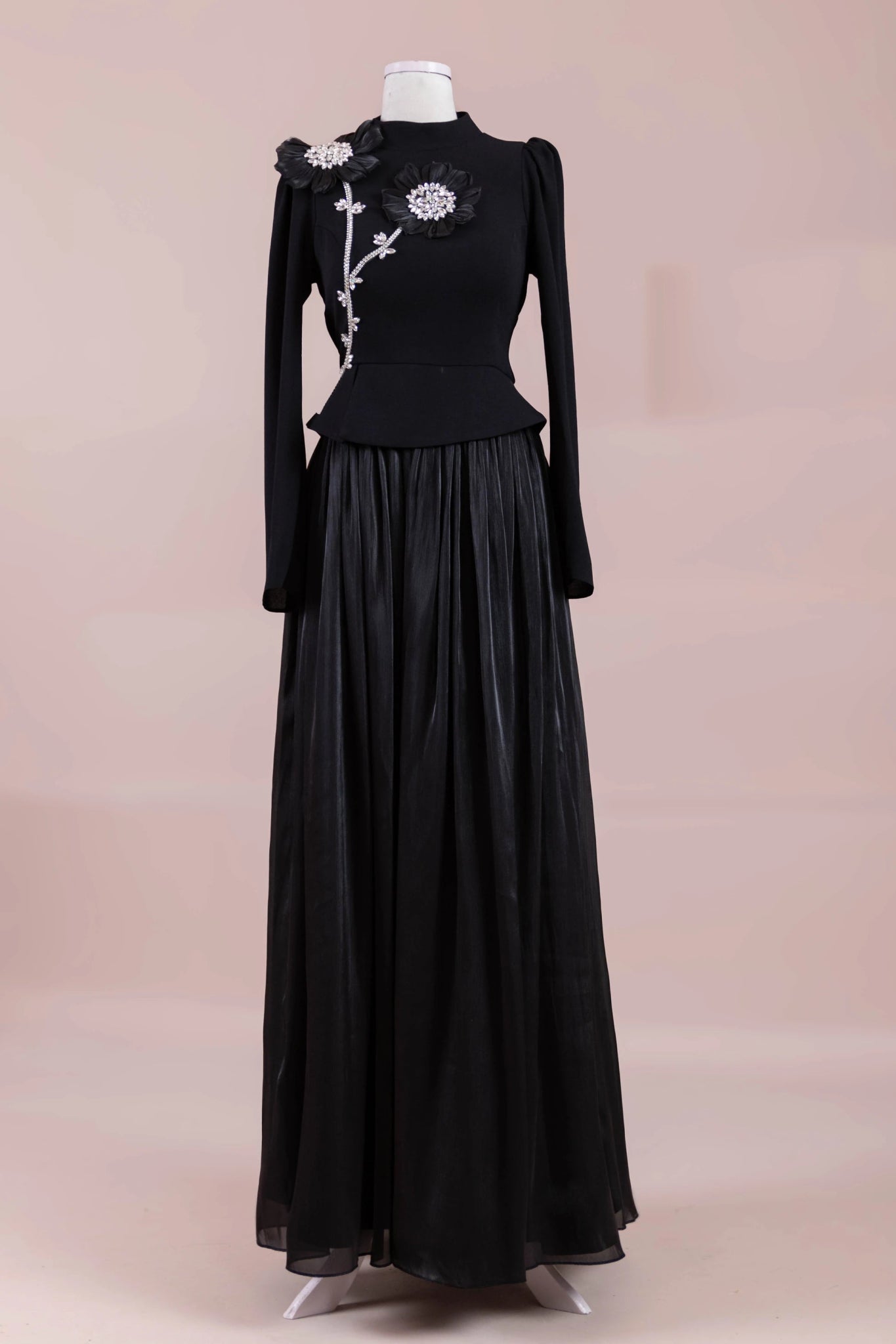 Elya Tesettür Abiye - FioraofDress - tesettur - abiye - Siyahh - 38 - hijab - evening - dress