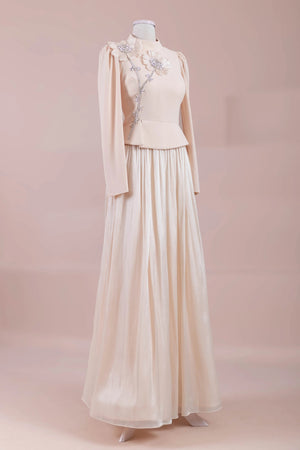 Elya Tesettür Abiye - FioraofDress - tesettur - abiye - Somon - 38 - hijab - evening - dress