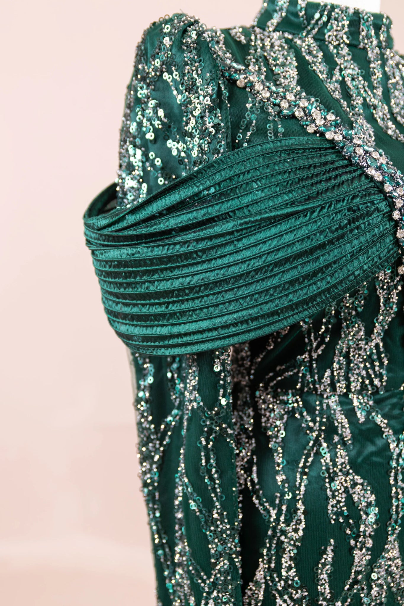 Empress Tesettür Abiye - FioraofDress - tesettur - abiye - zümrüt - 36 - hijab - evening - dress