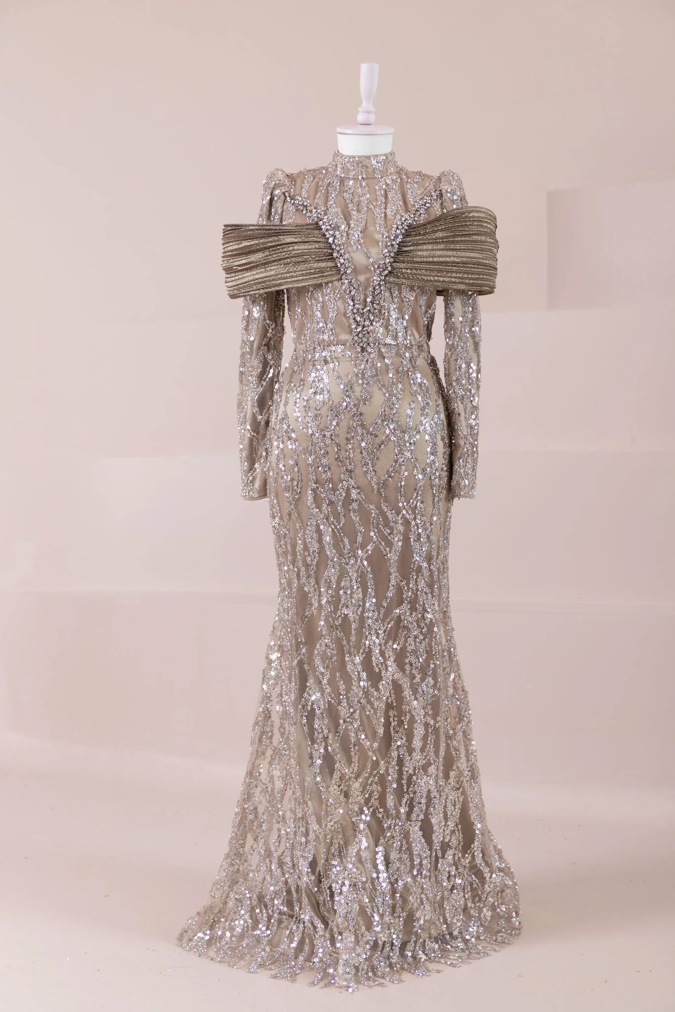 Empress Tesettür Abiye - FioraofDress - tesettur - abiye - Mocha - 36 - hijab - evening - dress