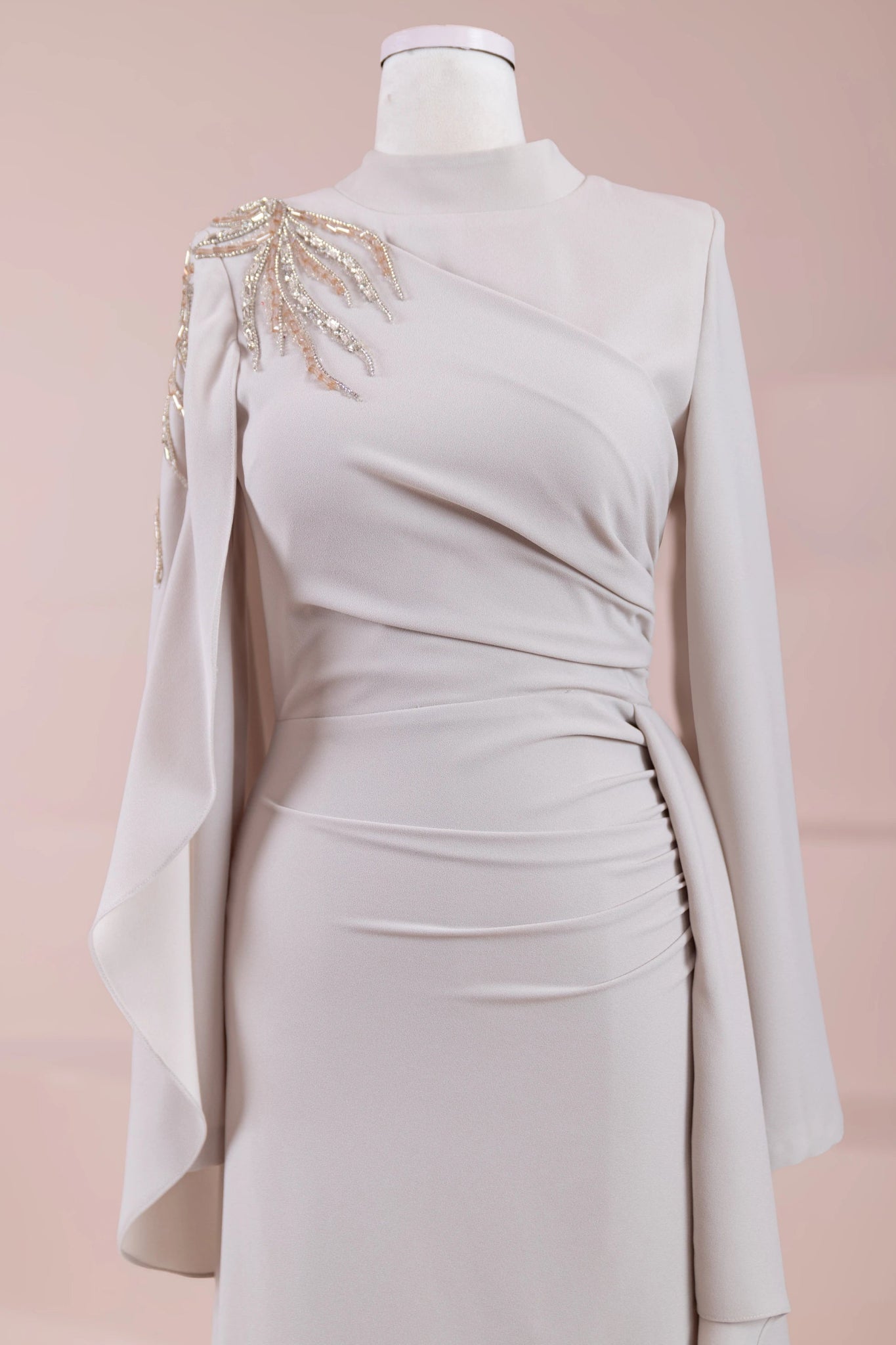 Enva Tesetür Abiye - FioraofDress - tesettur - abiye - BEJ - 38 - hijab - evening - dress