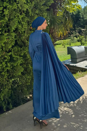 Esil Tesettür Abiye - FioraofDress - tesettur - abiye - indigo - 36 - hijab - evening - dress