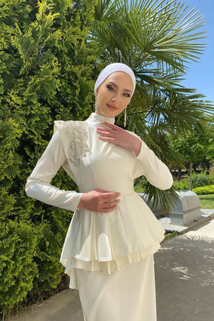 Esila Taşlı Tesettür Abiye - FioraofDress - tesettur - abiye - 42 - hijab - evening - dress