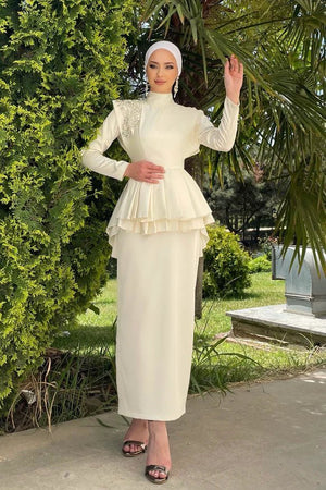 Esila Taşlı Tesettür Abiye - FioraofDress - tesettur - abiye - 42 - hijab - evening - dress
