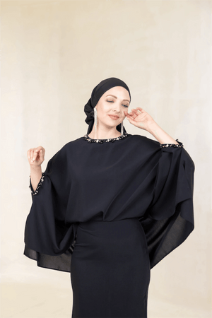 Eveline Tesettür Abiye - FioraofDress - tesettur - abiye - 44 - Siyahh - hijab - evening - dress