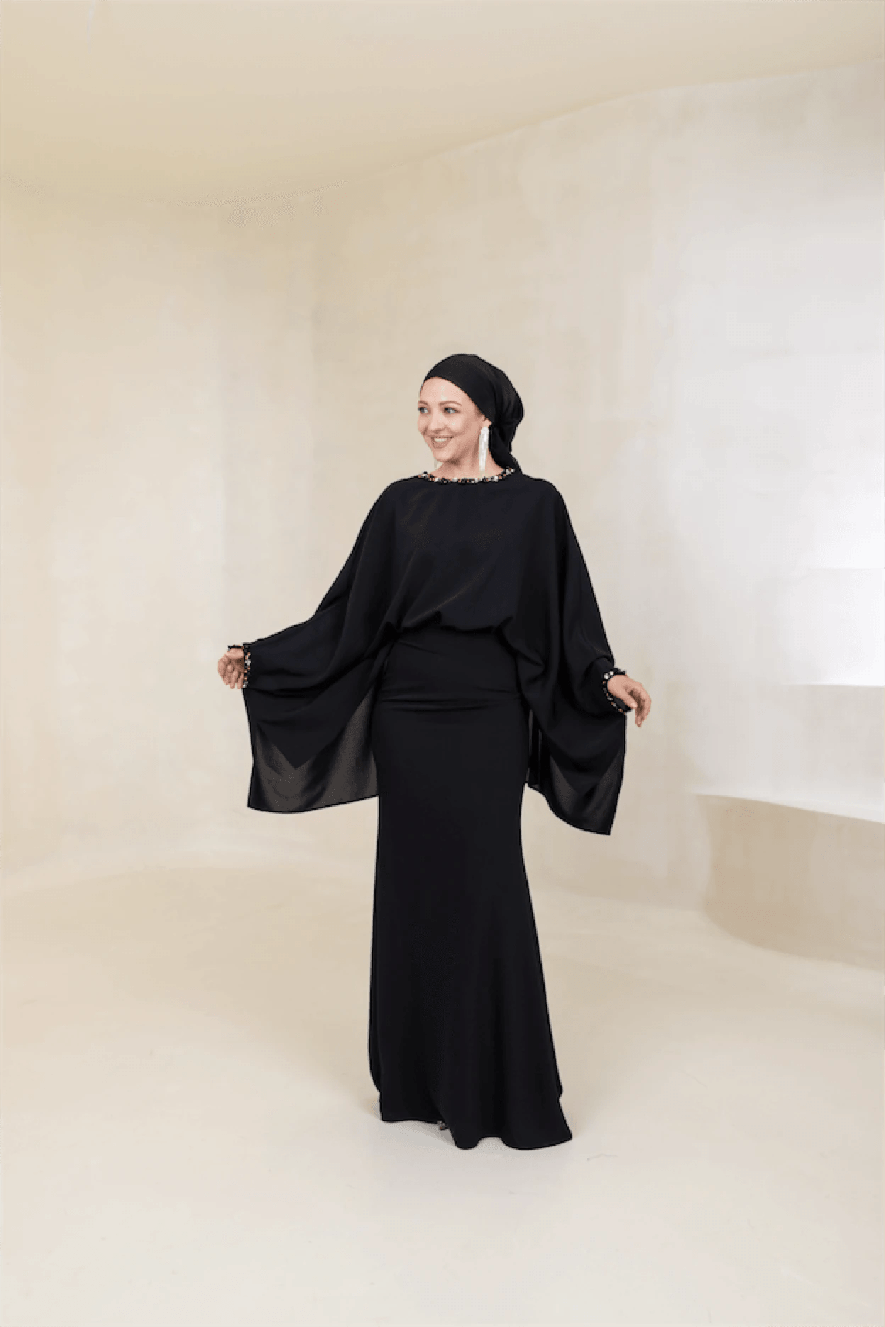 Eveline Tesettür Abiye - FioraofDress - tesettur - abiye - 44 - Siyahh - hijab - evening - dress